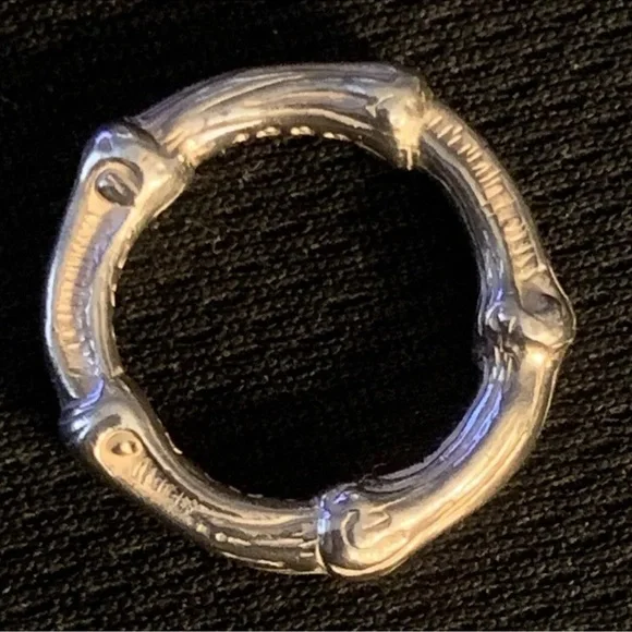 TIFFANY & CO. 1996 925 Sterling Silver Bamboo Ring size 3 - Picture 1 of 5